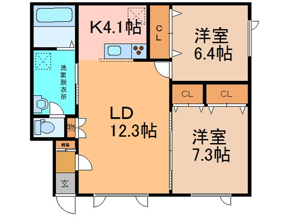 ｴｽﾍﾟﾗﾝｻ新得Ⅵの物件間取画像